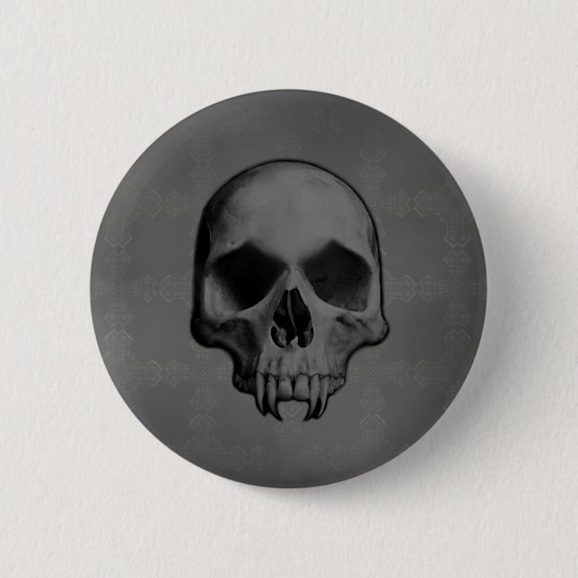Halloween evil skull button (Front)