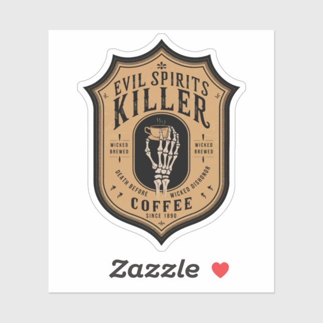 Halloween Evil Spirits Killer Coffee Potion Sticker (Sheet)