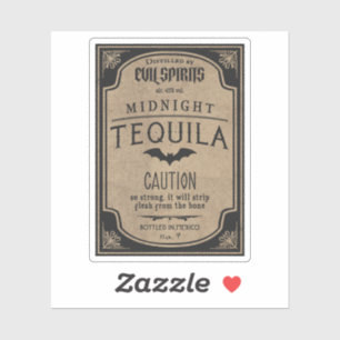 Halloween Evil Spirits Midnight Tequila Potion Sticker