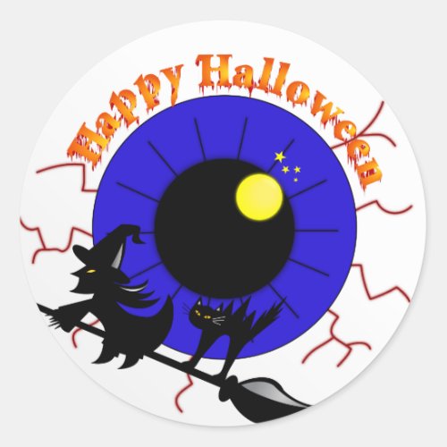 Halloween Eyeball Classic Round Sticker