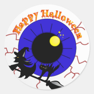 Halloween Eyeball Classic Round Sticker