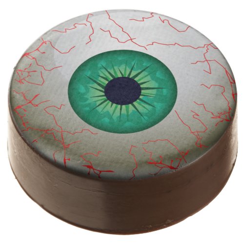 Halloween Eyeball Dipped Oreo Cookies Green