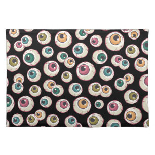 Halloween Eyeballs Cloth Placemat