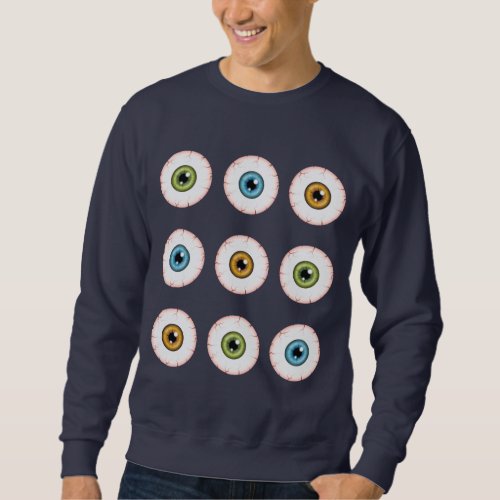 Halloween Eyeballs Colorful Eyes Bloodshot Eyes Sweatshirt