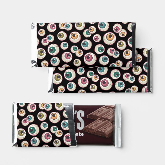 Halloween Eyeballs Hershey Bar Favors (Front)