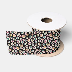 Halloween Eyeballs Satin Ribbon