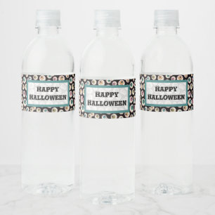 Halloween Eyeballs Water Bottle Label