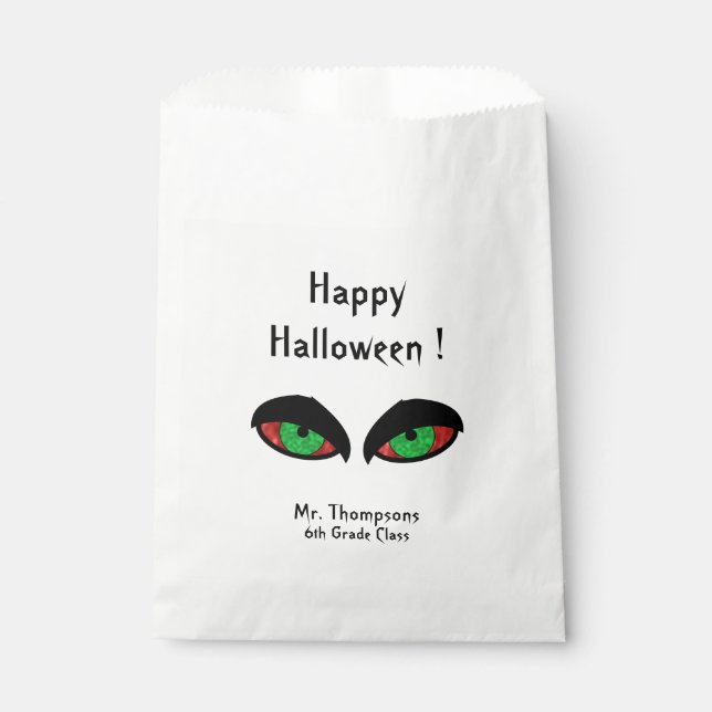 Halloween Eyes School Favor Bag (Front)