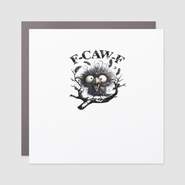 Halloween F-Caw-F Bird Cool Unique Car Magnet (Front)