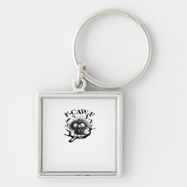 Halloween F-Caw-F Bird Cool Unique Keychain (Front)