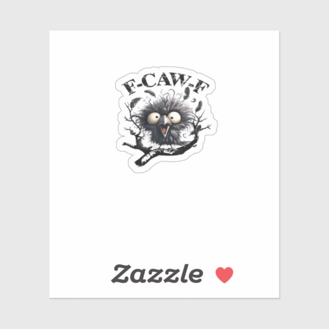 Halloween F-Caw-F Bird Cool Unique Sticker (Sheet)