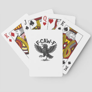 Halloween F-Caw-F Bird Crow Women Men Minimal Clea Poker Cards
