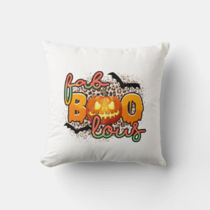 Halloween Fab Boo Lous Birthday Throw Pillow