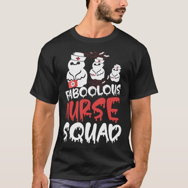 Halloween Fabolous Nurse Crew Halloween Costume T-Shirt (Front)