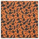 Halloween Fabric with Black cats and spiders