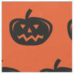 Halloween fabric with pumpkin head carving print