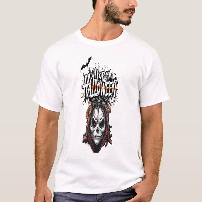 Halloween face graffiti art  for family men women  T-Shirt (Front)