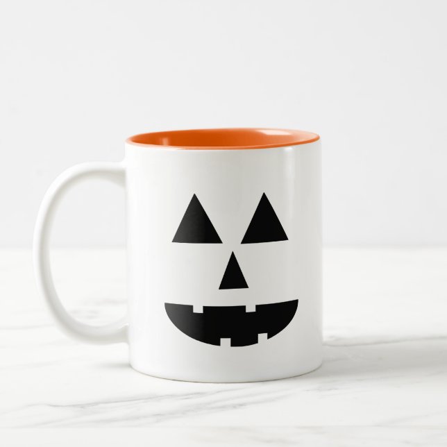 Halloween Face Two-Tone Coffee Mug (Left)