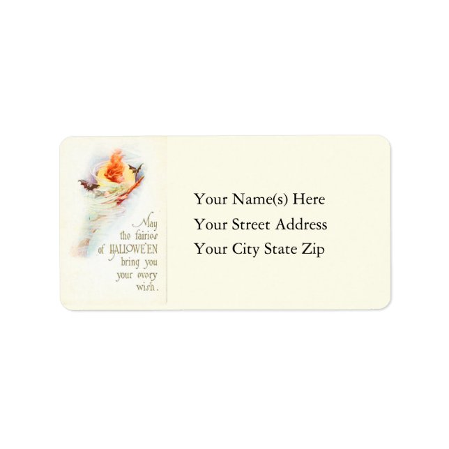Halloween Fairies Vintage Address Label (Front)