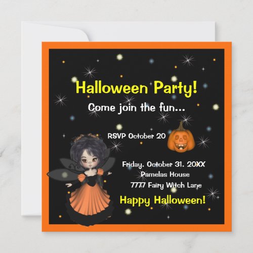 Halloween Fairy Invitation