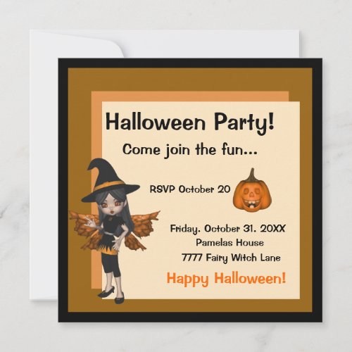 Halloween Fairy Invitation