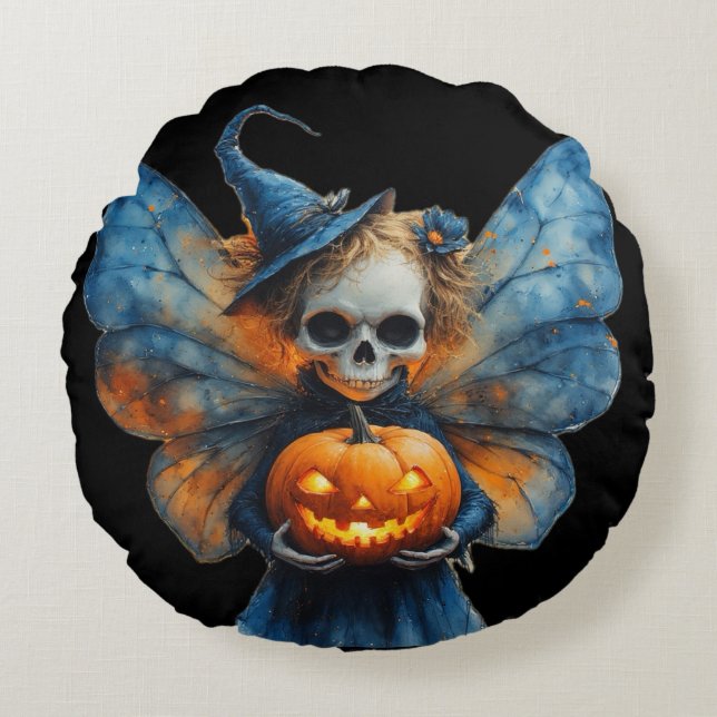 Halloween Fairy Round Pillow (Front)