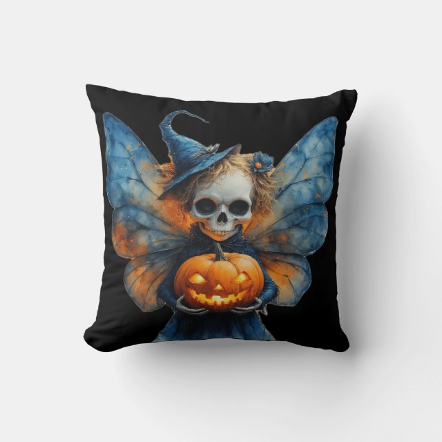 Halloween Fairy Throw Pillow (Front)