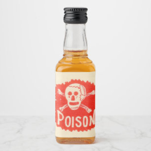 Halloween Fake Poison Liquor Bottle Label