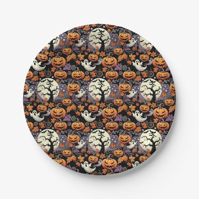 Halloween/Fall/Autumn Paper Plates (Front)