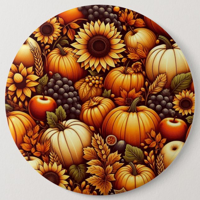 Halloween/Fall/Autumn/pumpkin Button (Front)