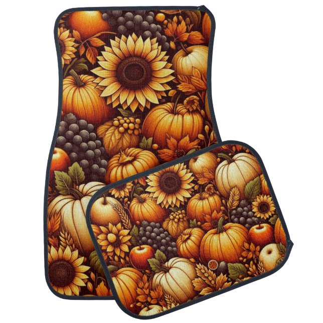 Halloween/Fall/Autumn/pumpkin Car Floor Mat (Set)