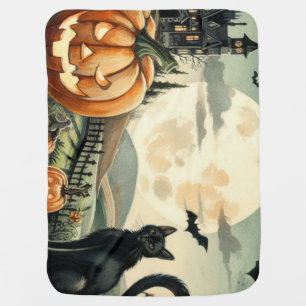 Halloween/Fall/Autumn/pumpkin/cat Baby Blanket