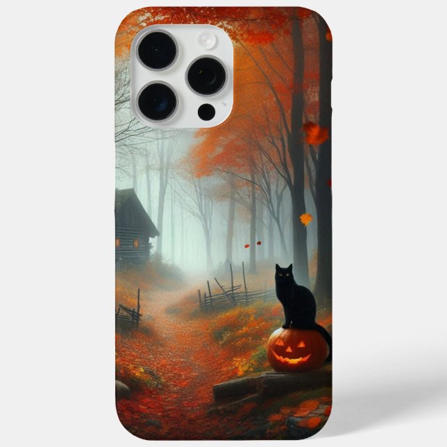 Halloween/Fall/Autumn/pumpkin/cat  Case-Mate iPhone Case (Back)