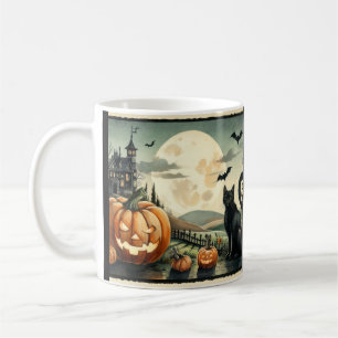 Halloween/Fall/Autumn/pumpkin/cat Coffee Mug