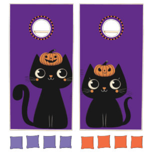 Halloween/Fall/Autumn/pumpkin/cat Cornhole Set