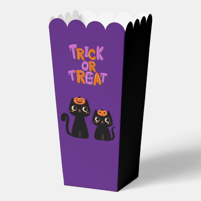 Halloween/Fall/Autumn/pumpkin/cat Favor Boxes (Back)