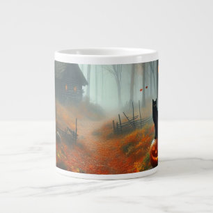 Halloween/Fall/Autumn/pumpkin/cat  Giant Coffee Mug