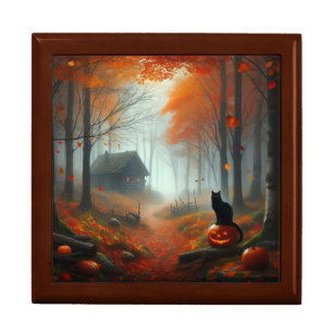 Halloween/Fall/Autumn/pumpkin/cat Gift Box