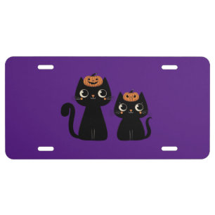 Halloween/Fall/Autumn/pumpkin/cat License Plate