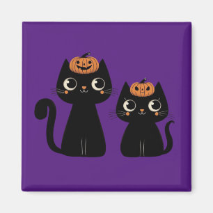 Halloween/Fall/Autumn/pumpkin/cat Magnet