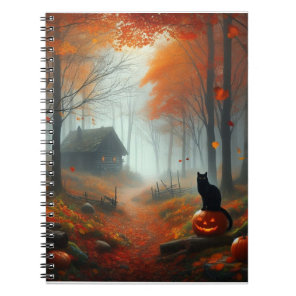 Halloween/Fall/Autumn/pumpkin/cat  Notebook