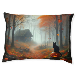 Halloween/Fall/Autumn/pumpkin/cat Pet Bed