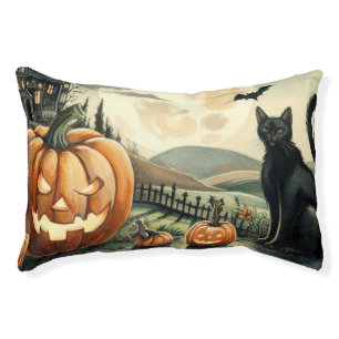 Halloween/Fall/Autumn/pumpkin/cat Pet Bed