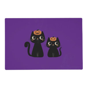 Halloween/Fall/Autumn/pumpkin/cat Placemat
