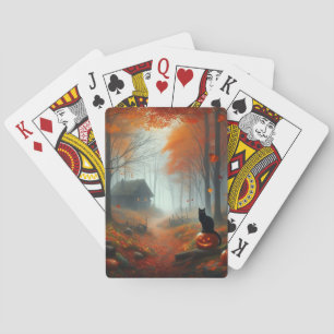 Halloween/Fall/Autumn/pumpkin/cat Poker Cards