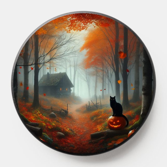Halloween/Fall/Autumn/pumpkin/cat  PopSocket (Popsocket)