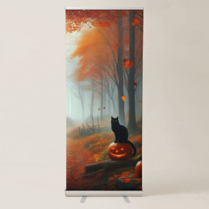 Halloween/Fall/Autumn/pumpkin/cat  Retractable Banner