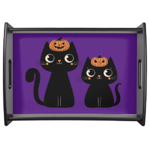 Halloween/Fall/Autumn/pumpkin/cat Serving Tray