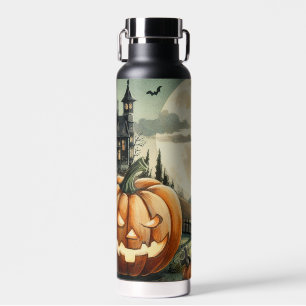 Halloween/Fall/Autumn/pumpkin/cat Water Bottle