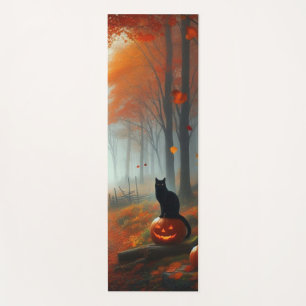 Halloween/Fall/Autumn/pumpkin/cat Yoga Mat